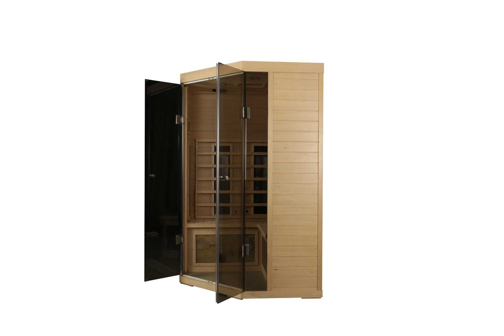5-Person Hemlock FAR Infrared Indoor Sauna | Low-EMF Heat & Digital Controls