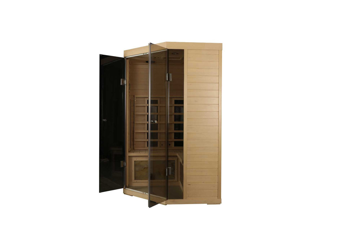 5-Person Hemlock FAR Infrared Indoor Sauna | Low-EMF Heat & Digital Controls