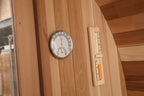 Blisspod Prague 4-Person Outdoor Barrel Sauna | Canadian Red Cedar, Full Glass Back, 32–194°F