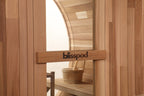 Blisspod Prague 4-Person Outdoor Barrel Sauna | Canadian Red Cedar, Full Glass Back, 32–194°F