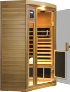 2-Person Low EMF FAR Infrared Red Cedar Indoor Sauna | 8 Heating Panels, 149°F, Bluetooth