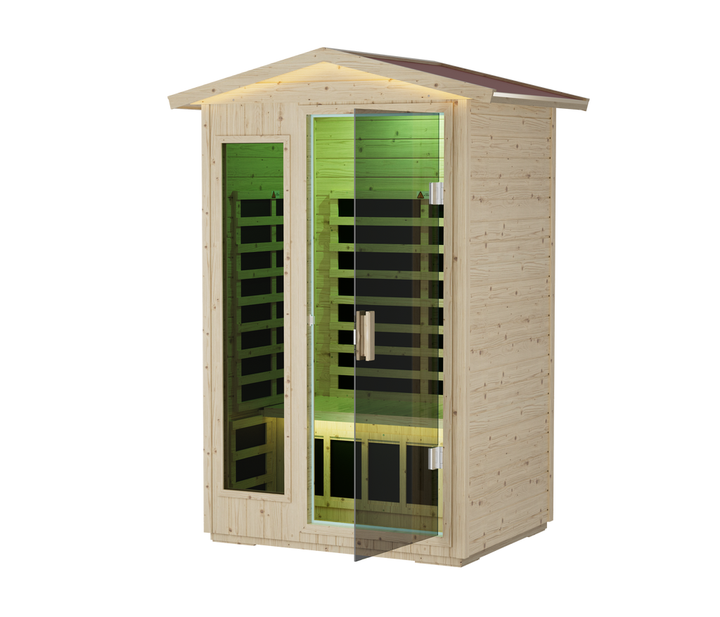 FAR Infrared Indoor Sauna | 6 Heating Plates, Bluetooth & Touchscreen Control