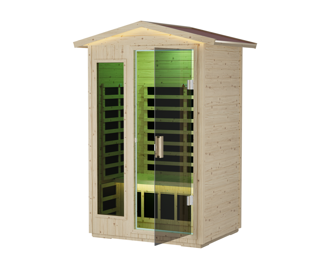 FAR Infrared Indoor Sauna | 6 Heating Plates, Bluetooth & Touchscreen Control