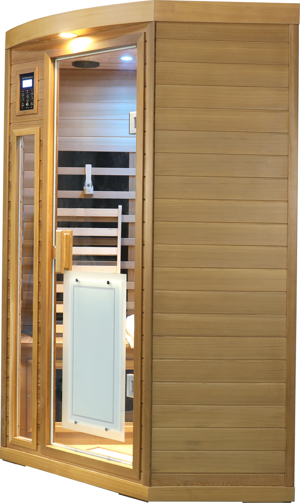 2-Person Low EMF FAR Infrared Red Cedar Indoor Sauna | 8 Heating Panels, 149°F, Bluetooth