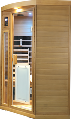 2-Person Low EMF FAR Infrared Red Cedar Indoor Sauna | 8 Heating Panels, 149°F, Bluetooth