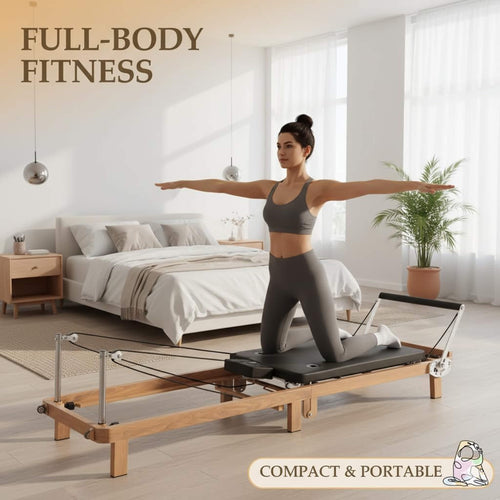 Core Pilates Apex Foldable Dual Resistance At-Home Pilates Reformer
