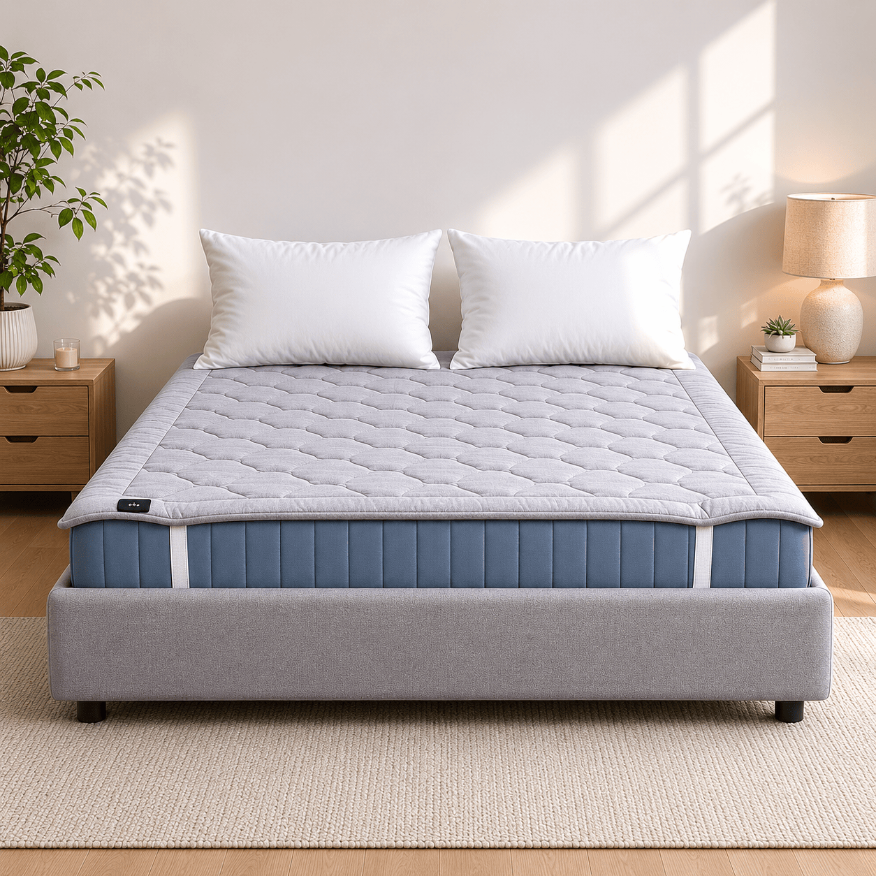Plush Grounding Mat for Bed, Organic Cotton