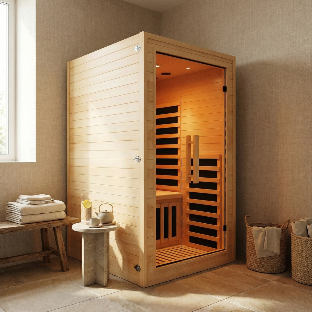 NiceBeam 1–2 Person Full-Body Infrared Sauna with Red Light Therapy