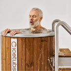 Icetubs IceBarrel 1-Person Indoor/Outdoor Thermowood & Fiberglass Cold Plunge Tub | 37.4°F–100.4°F