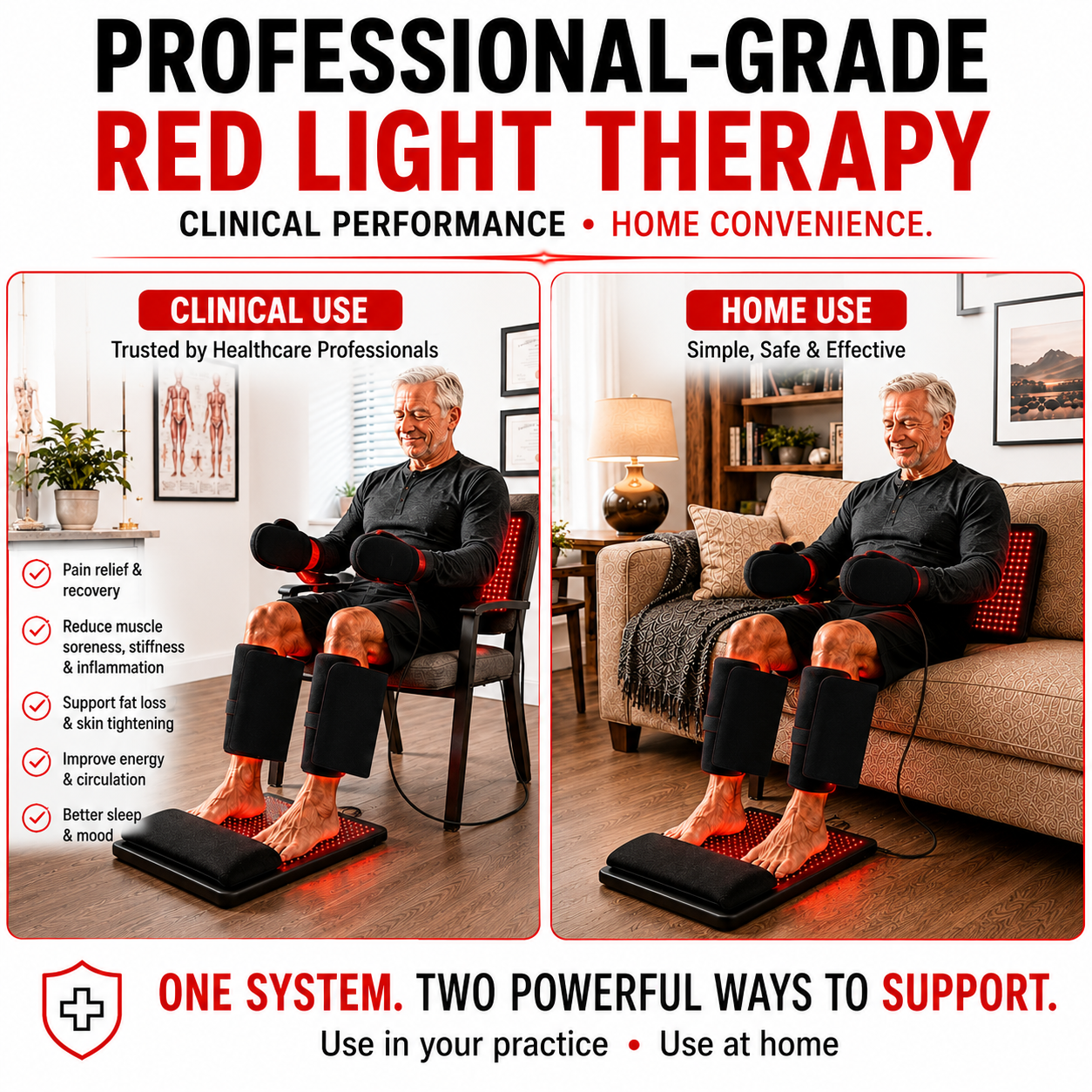 Red Light Neuropathy Support Kit for Hands and Feet – 6 Devices for Faster Relief Total LEDs: 5,616