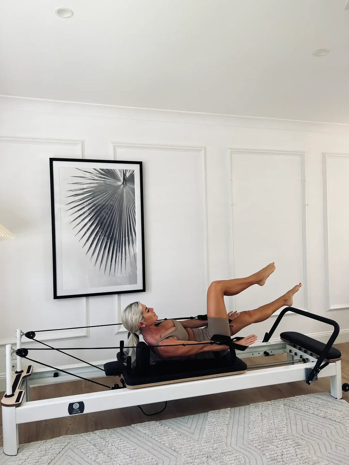 Core Collab Queen Studio Pilates Reformer | Commercial-Grade Aluminum, 6-Spring Indoor Reformer